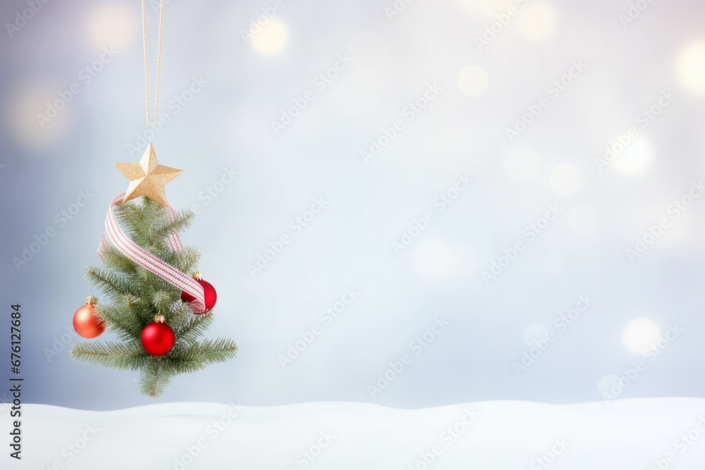 Christmas illustration in cold winter colors. Merry Christmas and Happy New Year concept. Background with copy space Christmas illustration in cold winter colors. Merry Christmas and Happy New Year concept. Background with copy space