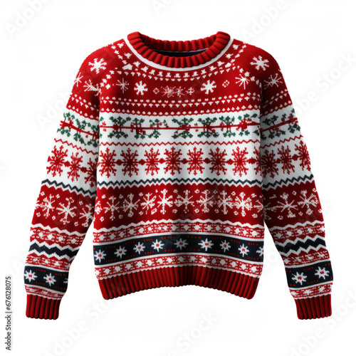 A traditional festive winter season christmas ugly jumper sweater © ink drop