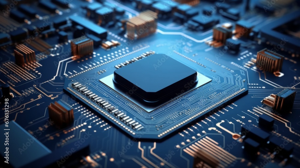 Circuit board. Technology background. Central Computer Processors CPU ...