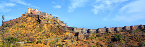 Kumbhal fort or the Great Wall of India, is a Mewar fortress on the westerly range of Aravalli Hills, 48 km from Rajsamand city  India photo