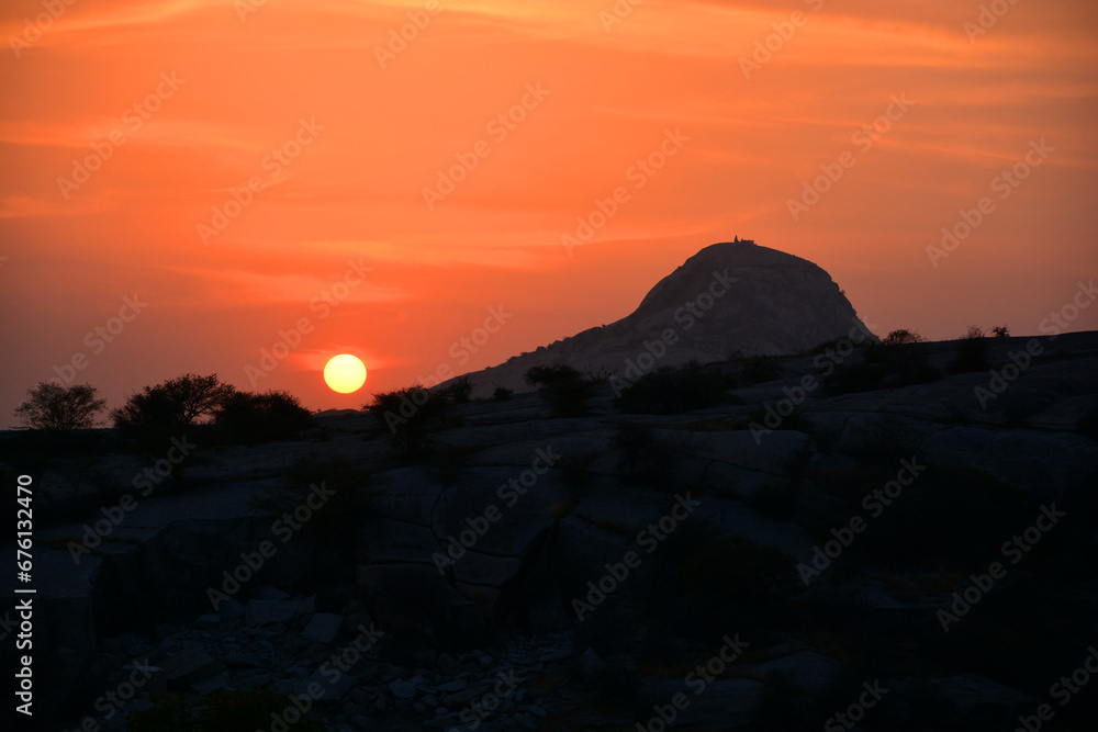 Thar desert at sunset in Jaisalmer Rajasthan India
