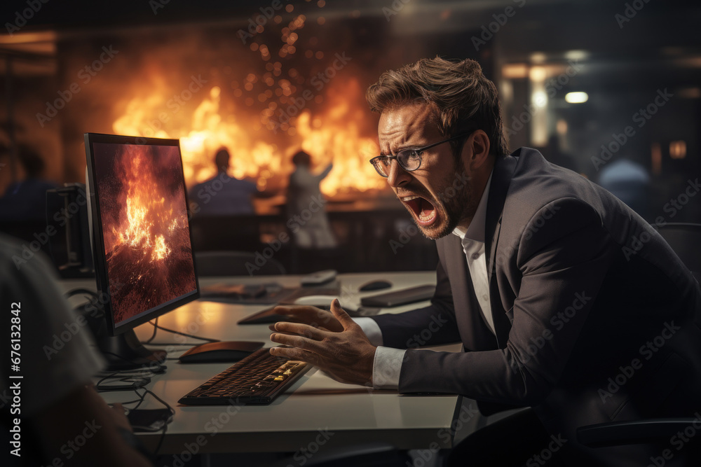 A confident public relations specialist manages a crisis situation for a high-profile client, demonstrating the significance of reputation management in business. Generative Ai. A confident public relations specialist manages a crisis situation for a high-profile client, demonstrating the significance of reputation management in business. Generative Ai.