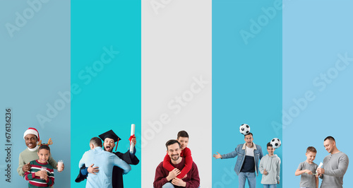 Collage of fathers with the...