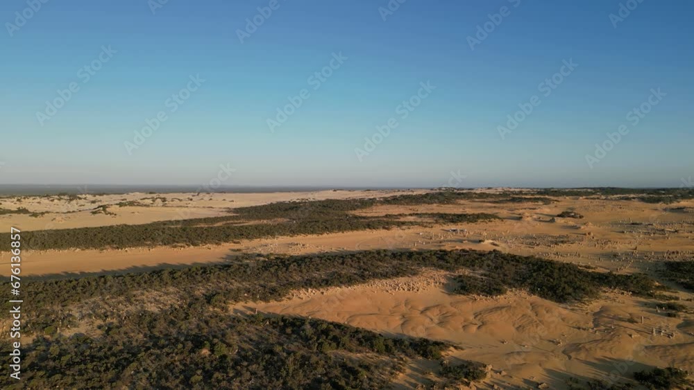 Aerial view of The Pinnacles desert in western Australia Aerial view of The Pinnacles desert in western Australia