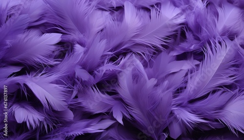 Abstract purple feather texture background with detailed digital art of large bird feathers