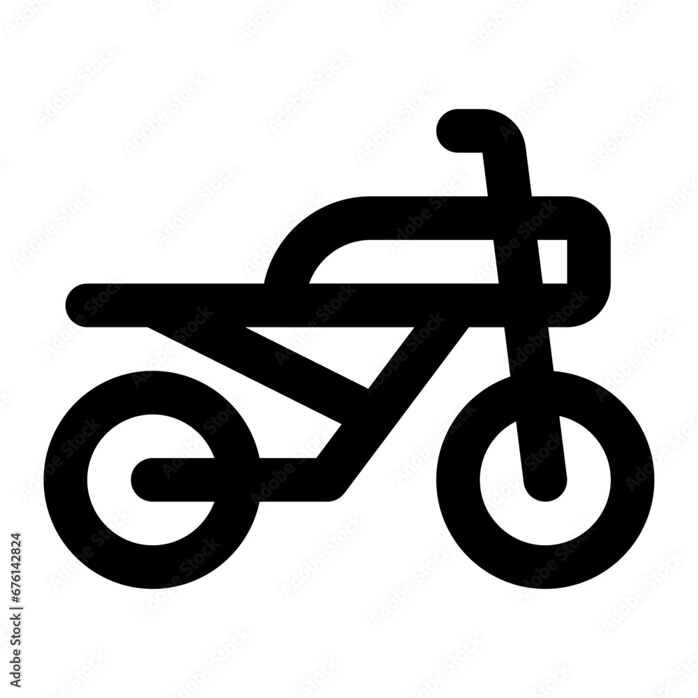 Motorcycle icon with outline style. Motorcycle icon with outline style.