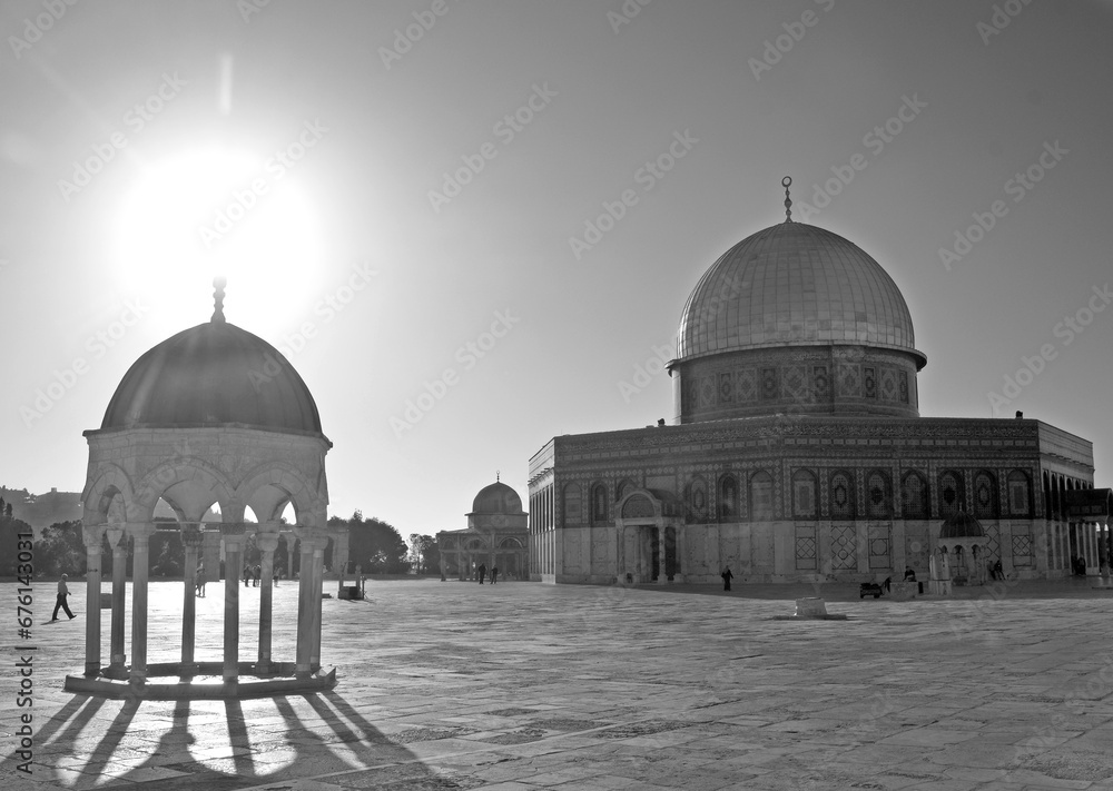 Temple Mount known as the the Noble Sanctuary of Jerusalem located in