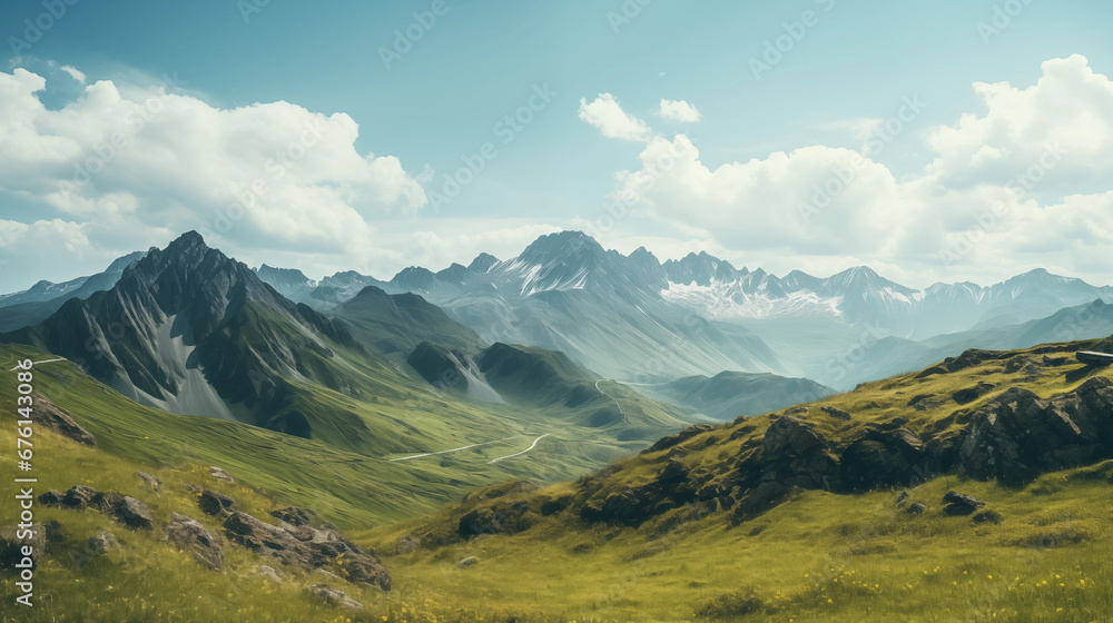 A Landscape Of Mountain Views