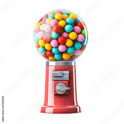 Gumball machine. isolated object, transparent background photo
