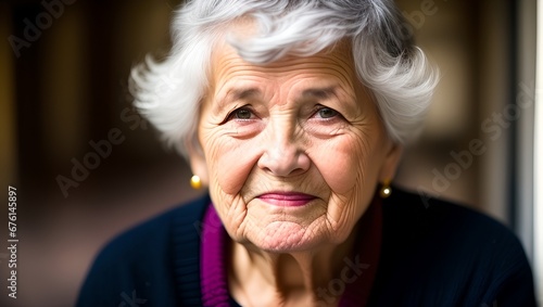 Portrait of an elderly woman © progressman