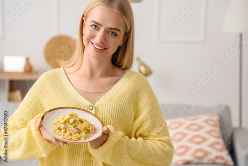 Young woman with tasty past...