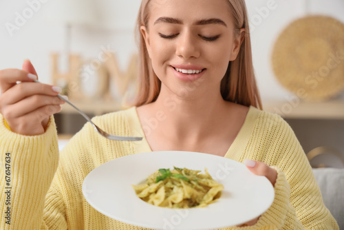 Young woman with tasty past...