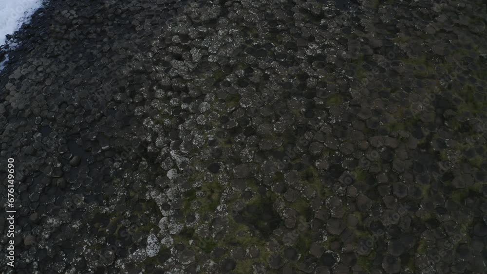 Overhead centinal shot of the Giants Causeway Overhead centinal shot of the Giants Causeway
