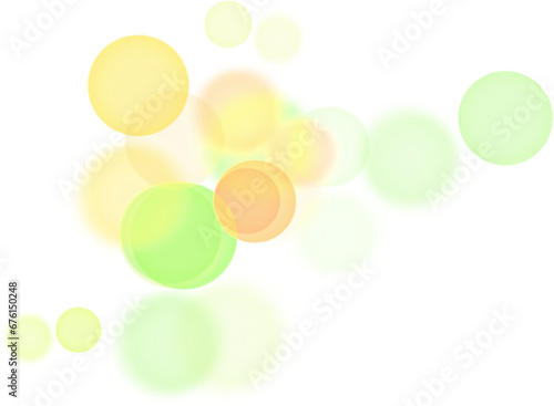 Backgroundless light. Bokeh lights with transparent background. Yellow circular lights. Bokeh lights PNG.