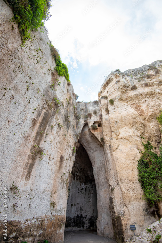 Ear of Dionysius in Neapolis Archaeological Park - Siracusa - Italy