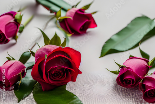 Red Rose On Cloth