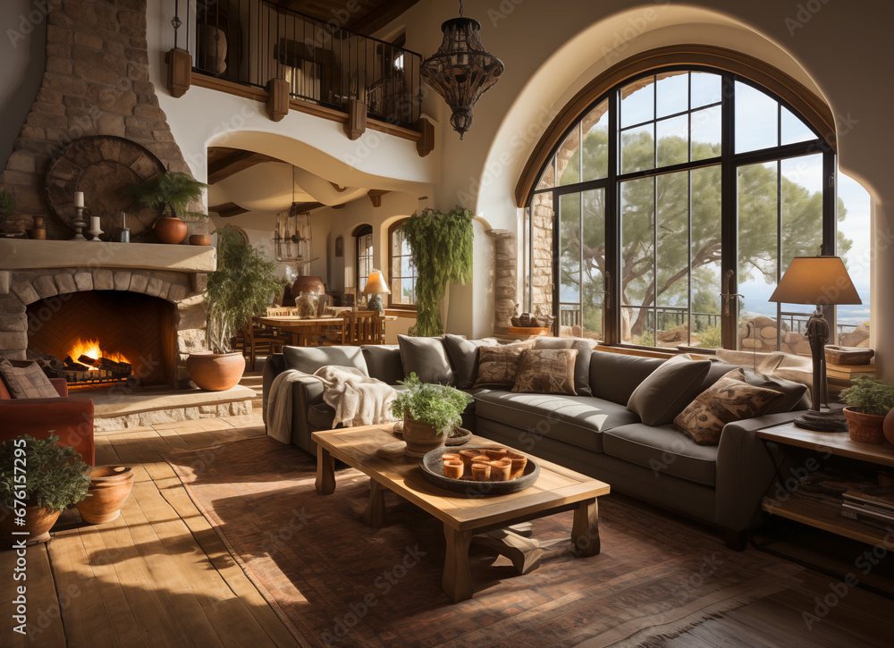 Spanish living room photography with traditional elements