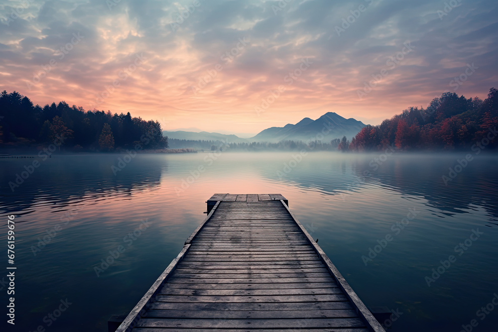Beautiful landscape view of lake and mountains for wallpaper, background and zoom meeting background Beautiful landscape view of lake and mountains for wallpaper, background and zoom meeting background