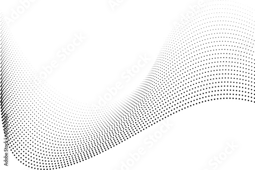 Abstract flow wave dots background. Abstract halftone background