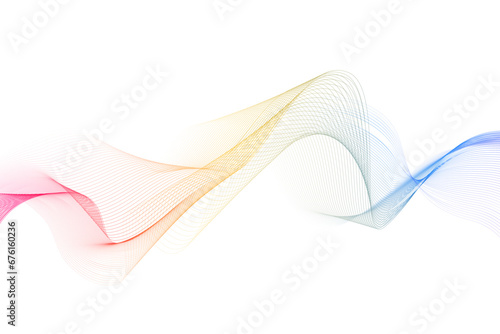 abstract flow wave lines background. Futuristic technology and science theme background