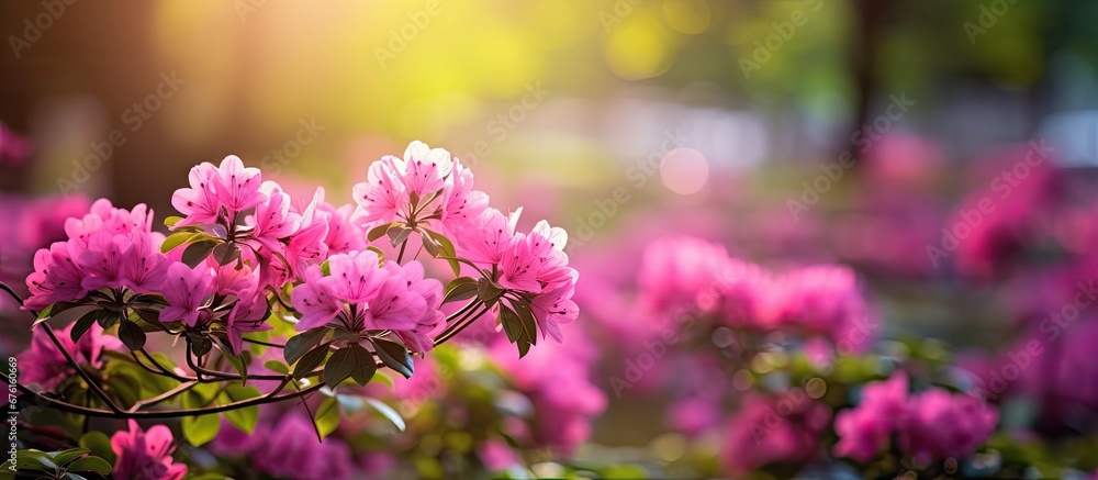 In the lush green garden amidst a colorful field of flowers the vibrant pink blooms stand out adding a touch of beauty and splendor to the natural spring scenery In the lush green garden amidst a colorful field of flowers the vibrant pink blooms stand out adding a touch of beauty and splendor to the natural spring scenery