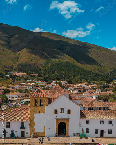 Obraz na płótnie Vista aérea de Villa de Leyva, Boyacá, Colombia w salonie