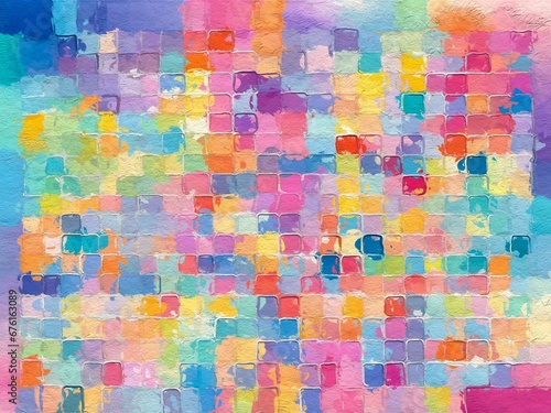 colorful background with squares and patterns