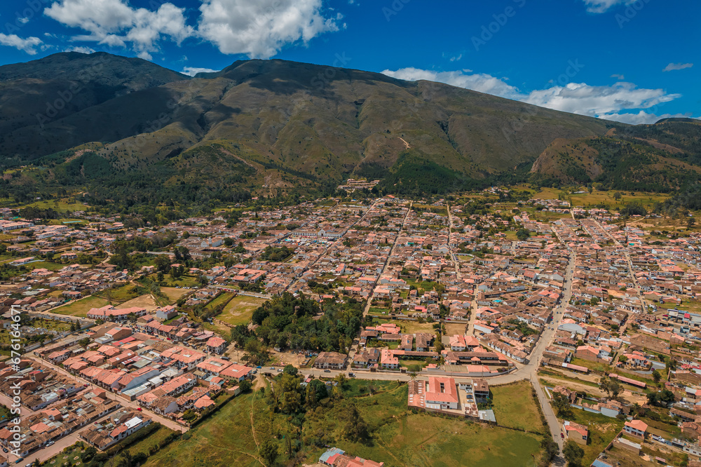 Vista aérea de Villa de Leyva, Boyacá, Colombia