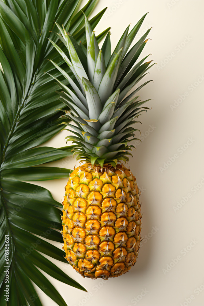 Portrait of pineapple. Ideal for your designs, banners or advertising graphics. Portrait of pineapple. Ideal for your designs, banners or advertising graphics.