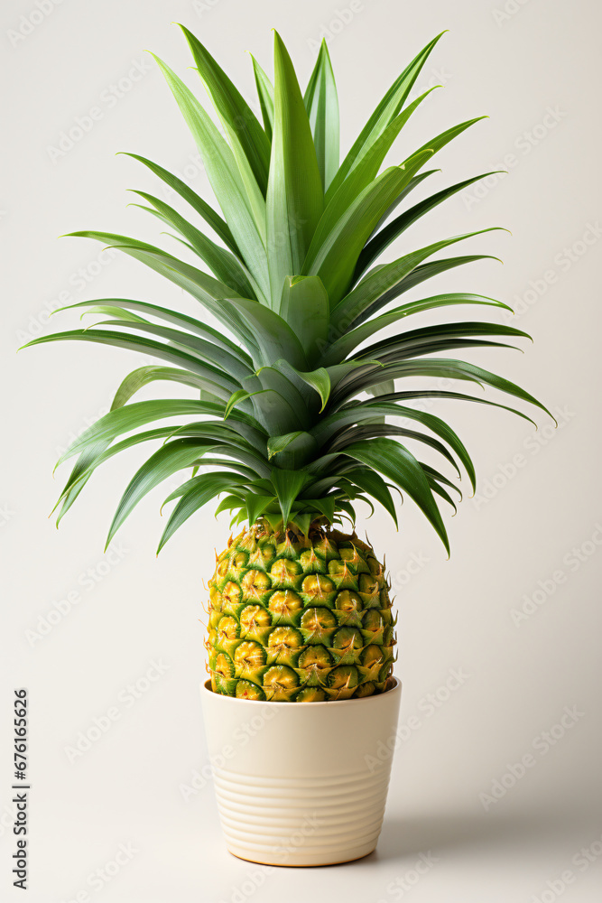 Portrait of pineapple. Ideal for your designs, banners or advertising graphics. Portrait of pineapple. Ideal for your designs, banners or advertising graphics.