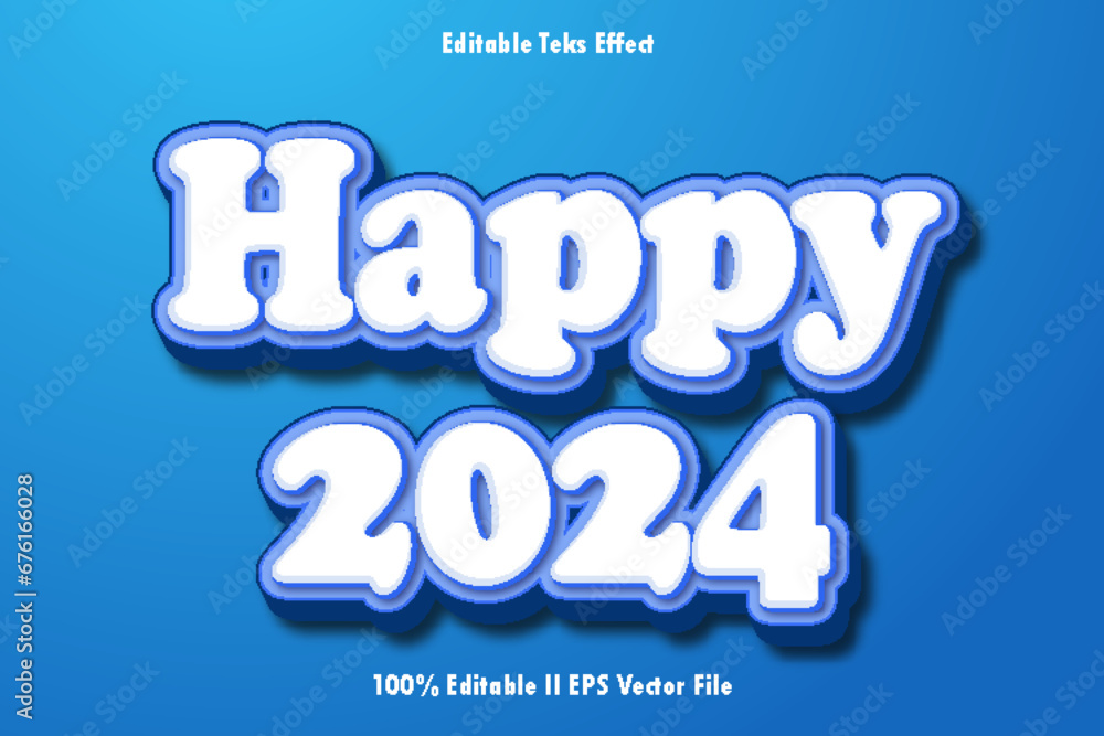 Happy 2024 Editable Text Effect 3d Emboss Gradient Style Happy 2024 Editable Text Effect 3d Emboss Gradient Style