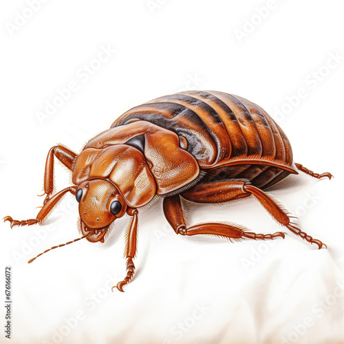 bed bugs isolated created with Generative AI technology © Phichitpon
