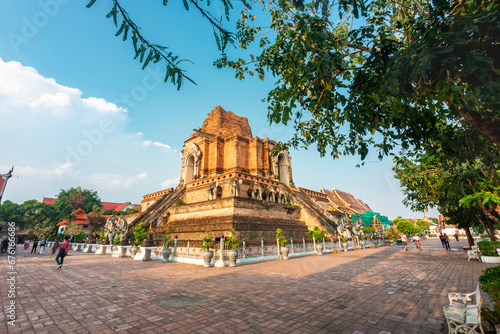 Принти на полотні Wat Chedi Luang,Buddhist temple in the historic centre of Chiang Mai, Thailand