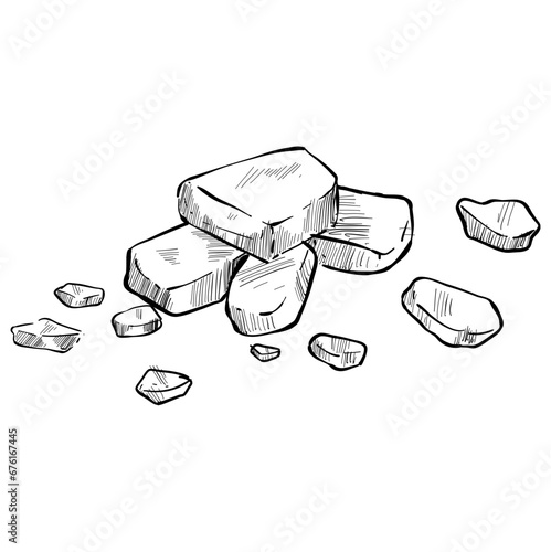 coarse salt handdrawn illustration