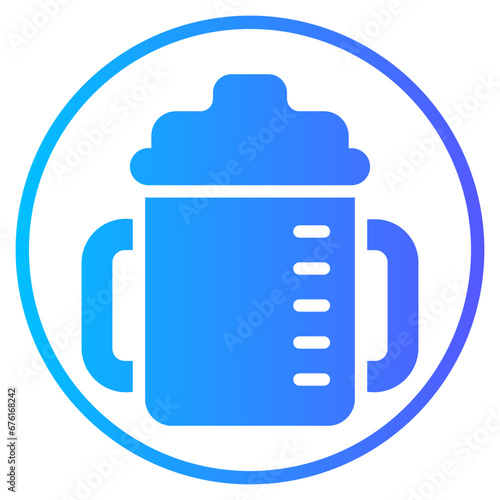 sippy cup gradient icon