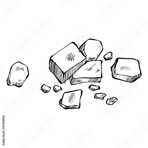 coarse salt handdrawn illustration