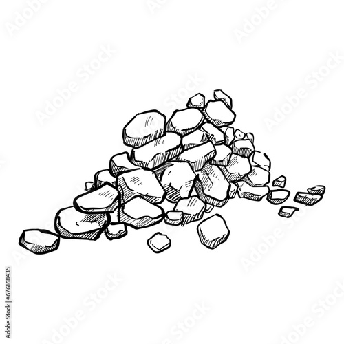 coarse salt handdrawn illustration