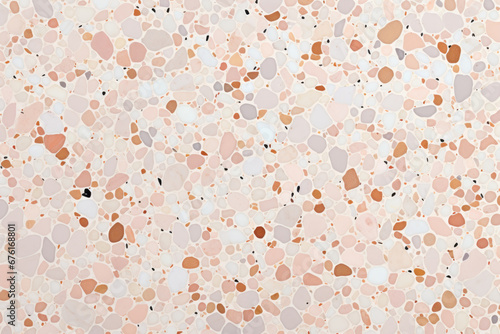 Stylish Beige and Pink Terrazzo High-Resolution Texture for Modern Design Projects, Ideal for Backgrounds and Surfaces. Generated AI.