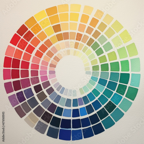 Watercolour paint stashes — Color wheel photo