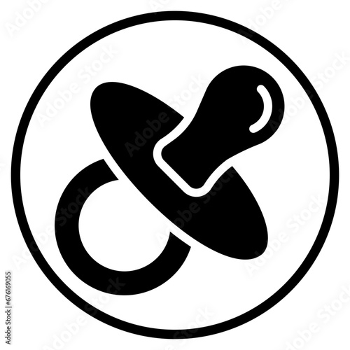 pacifier glyph icon