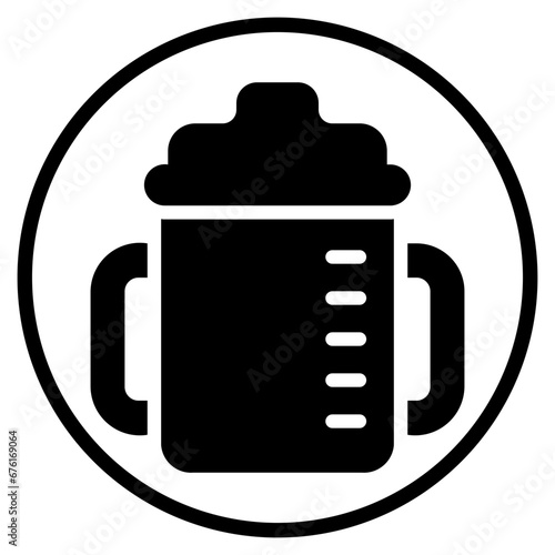 sippy cup glyph icon