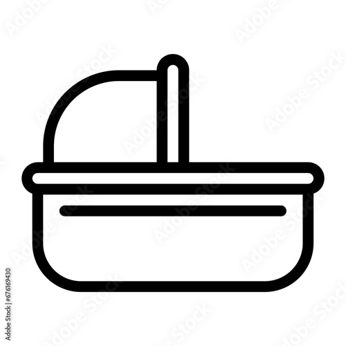 carrycot line icon