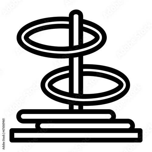 ring toss line icon