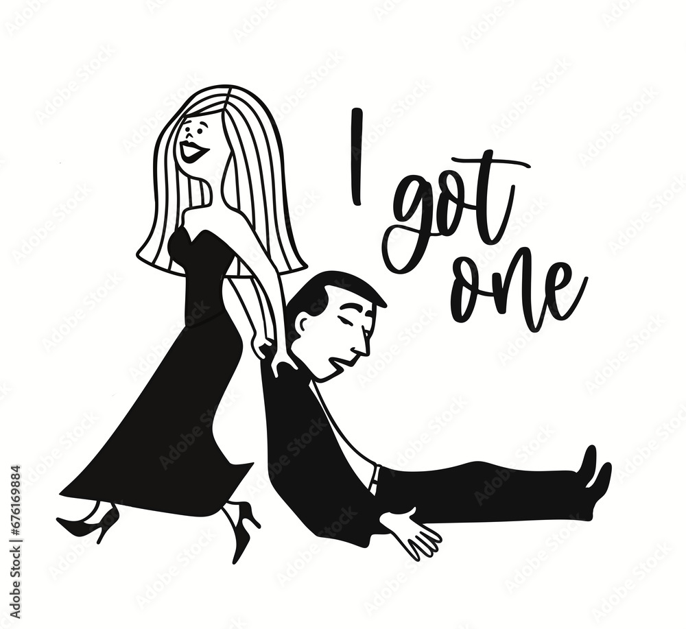 Obraz premium Funny marriage saying