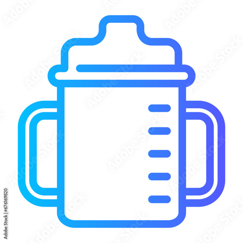 sippy cup gradient icon