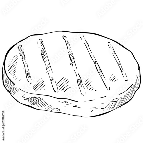 beef steak handdrawn illustration