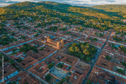 Obraz na płótnie Atardecer en Barichara, Santander, Colombia w salonie