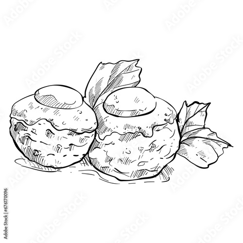 scandinavian food handdrawn illustration