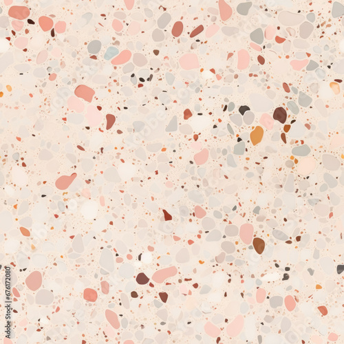 Pastel Terrazzo Texture - Chic and Modern Background for Sophisticated Design Projects. Generated AI.