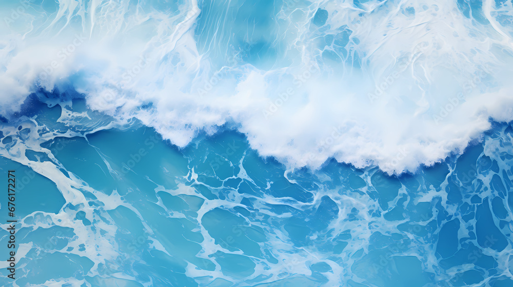 Obraz premium Seascape, waves, ocean poster web page PPT background
